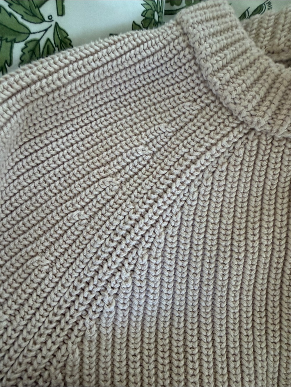 Jenni Kayne Classic Crewneck fisherman Knit Sweater in Light Beige - Picture 3 of 4